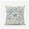 Amrita Sen Fall Patch Snowflowers Suede Light Grey Cream 1-piece 16-in Square Decorative Pillow