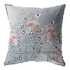 Amrita Sen Painted Peacock Grey On Muted Blue 1-piece 16-in Square Decorative Pillow
