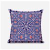 Amrita Sen Geostar Wreath Palace 18-in W x 18-in L Grey/Green/Indigo/Red Suede Square Indoor Decorative Pillow