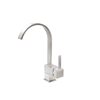 Novatto WRIGHT Brushed Nickel 1-Handle Deck Mount Bar and Prep Handle/Lever Commercial/Residential Kitchen Faucet