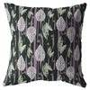 Amrita Sen Tropics Broadcloth Purple and Dark Green 26-in Indoor/Outdoor Pillow