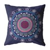 Amrita Sen 26-in W x 26-in L Net Mandala Navy Blue Square Decorative Pillow