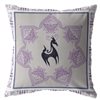 Amrita Sen 28-in W x 28-in L Horse and Butterflies Black on Grey Square Decorative Pillow