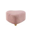 Inspired Home Yousif Modern Blush Wool Abstract Ottoman