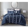 Honolulu Home Fashions Belfast Blue Abstract King Comforter - 7-Piece