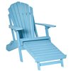 Outsunny Adirondack Chair Modern with Blue Ottoman