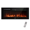 Clihome 36-in W 5120 BTU Black Fan-Forced Wall Mount Electric Fireplace with Remote Control