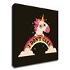 Tangletown Fine Art “Unicorn Don't Care” Frameless 30-in H x 30-in W Animals Canvas Print