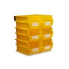 Triton Products LocBin 8.25-in W x 7-in H Yellow Polypropylene Pegboard Baskets with Wall Mount Rails - 8-Piece