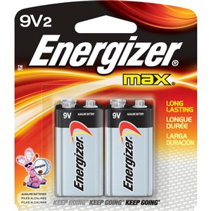 Energizer PP3 (9V) Alkaline Batteries (2-Pack)