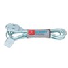 Globe Electric Designer Cord, 9ft 16/2 3 Outlets Solid with Solid Colored Connectors, right angle plug, Mint