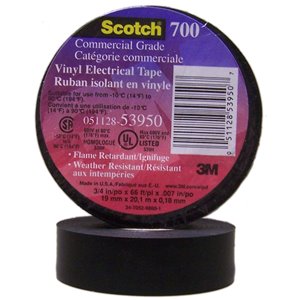 Scotch® Vinyl Electrical Tape 700 3/4 in x 66 ft Black 