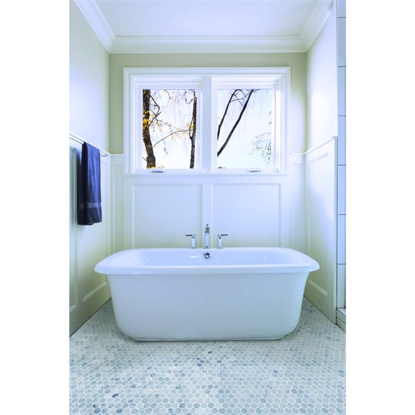 Silver Grey Natural Stone Mosaic Wall, Grey And White Mosaic Bathroom Floor Tiles