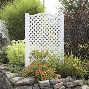 Freedom 32-in x 46-in White Vinyl Outdoor Privacy Screen | Lowe's Canada