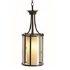 allen + roth Harpwell 9.06-in Oil-Rubbed Bronze Mediterranean Hardwired Single Tinted Glass Cylinder Pendant