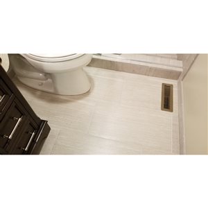 Style Selections 12-in x 24-in Leonia Silver Glazed Porcelain Floor