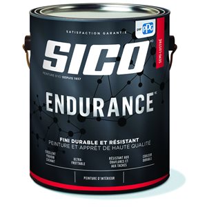 SICO Endurance Premium Paint and Primer Semi-Gloss White, 3.78L