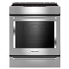 KitchenAid 30-in 7.1-cu ft Slide In Induction Range with Self-Cleaning Convection Oven (Stainless Steel)