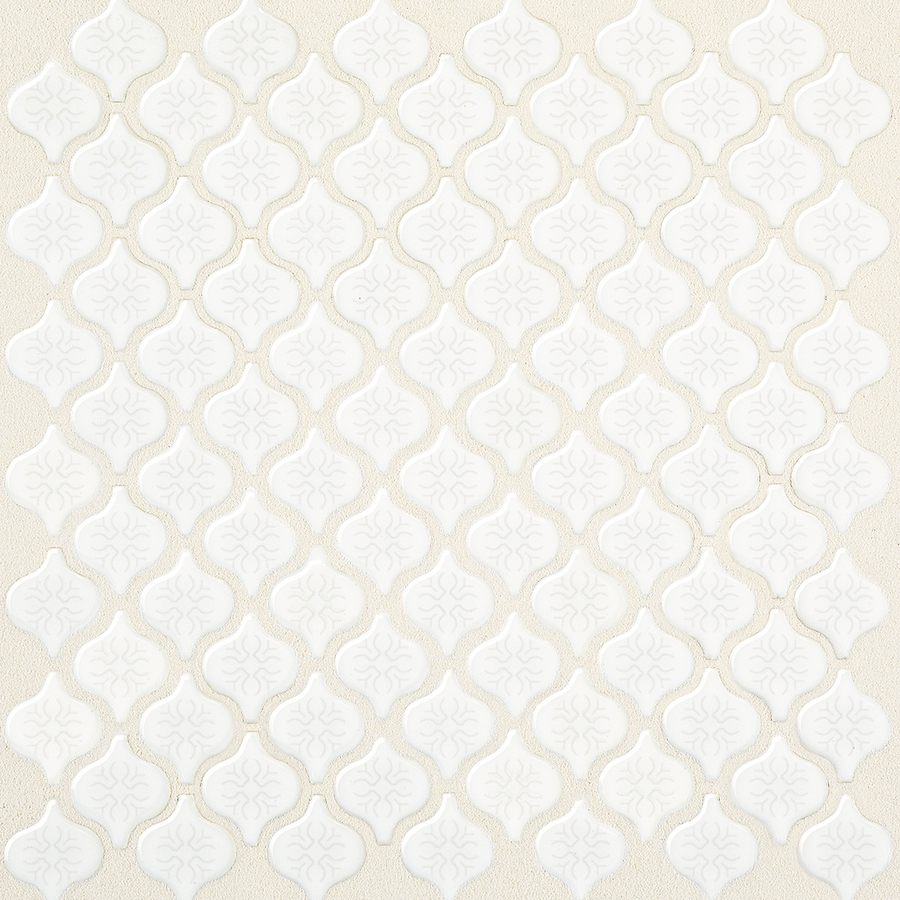 White Glazed Porcelain Wall Tile, Arabesque White Tile