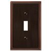 Amerelle Metro Line 2-Gang Toggle Wall Plate (Aged Bronze)