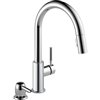 DELTA Trask Single Handle Pull-Down Kitchen Faucet with Soap Dispenser in Chrome