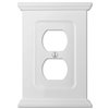 Amerelle Mantel 1-Gang Duplex Receptacle Wall Plate (White Wood)
