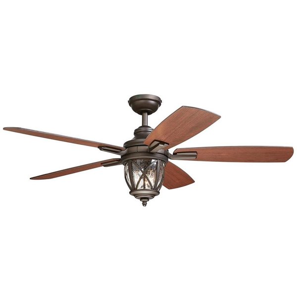 Allen Roth Castine 52 In Oil Rubbed, Outdoor Ceiling Fan With Light And Remote Canada