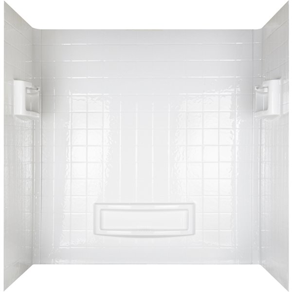 White Acrylic Shower Wall Surround Side, Tub And Shower Surround