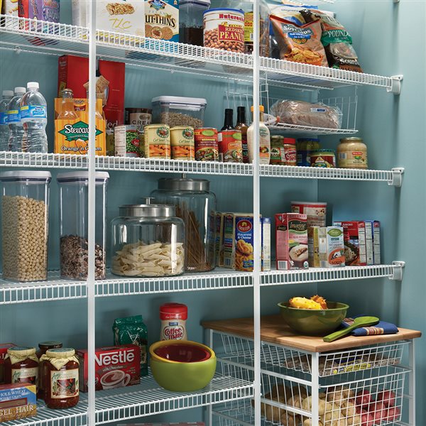 Pantry Wire Shelving, How To Reinforce Wire Pantry Shelving