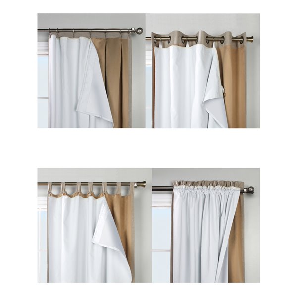 Thermalogic 88 In White Polyester, White Thermal Curtains