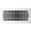 Accord Ventilation 4-in x 10-in ABS Finish Louvered Floor Register
