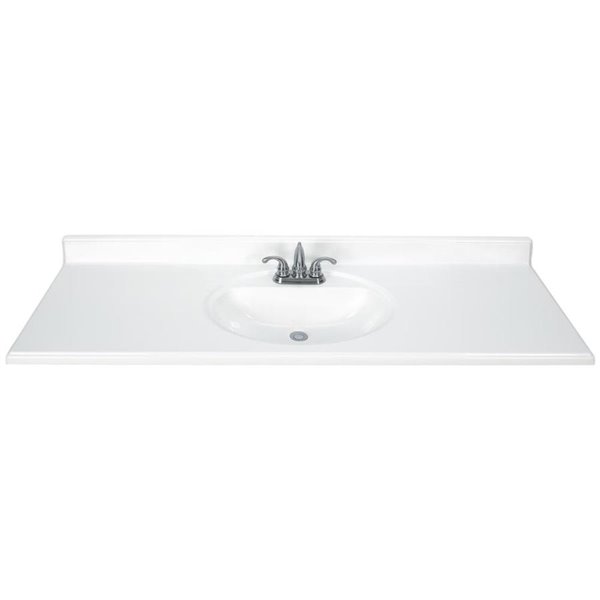 White Cultured Marble Integral Bathroom, Are Cultured Marble Vanity Tops Good