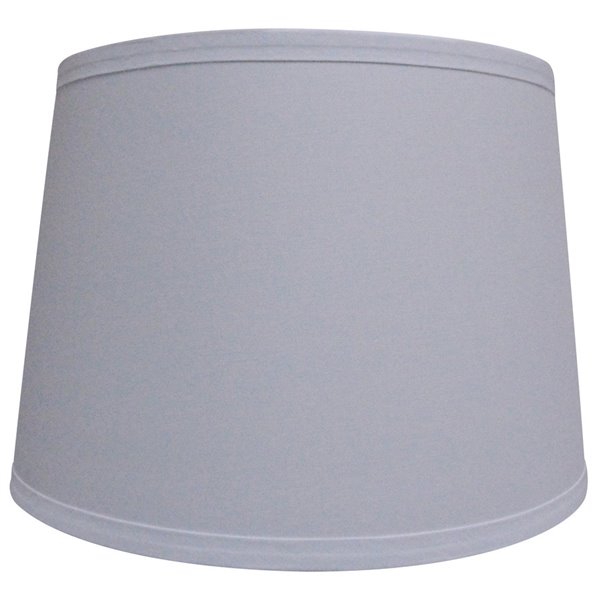 White Fabric Drum Lamp Shade, 9 Inch Height Drum Lamp Shade