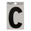 Hillman 3-in Black and Silver Vinyl Reflective C Letter