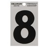 Hillman 3-in Black and Silver Vinyl Reflective House Number 8