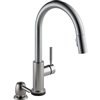 DELTA Trask Spotshied Stainless 1-Handle Deck Mount Pull-Down Touch Kitchen Faucet