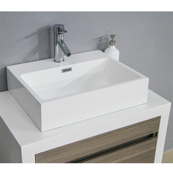 Bestview Oslo 28 In Single Sink White, 28 Inch White Bathroom Vanity With Top Floor