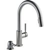 Delta Trask Stainless Steel 1-Handle Pull-Down Kitchen Faucet with Soap Dispenser