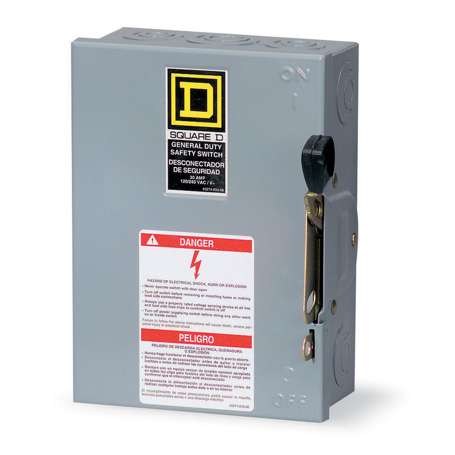 Schneider Electric CD211NCP 30 Amp General Purpose Safety Switch-Plug Grey 
