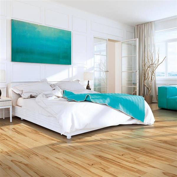 Smooth Wood Plank Laminate Flooring, Teal Laminate Flooring