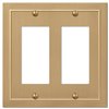 Amerelle Bethany 2-Gang Decorator Rocker Wall Plate (Brushed Bronze)