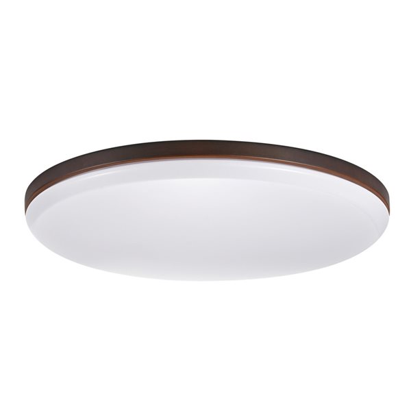Globe Electric 14 In W Dark Bronze Integrated Led Flush Mount Light Energy Star Lowe S Canada - Electric Led Ceiling Lights