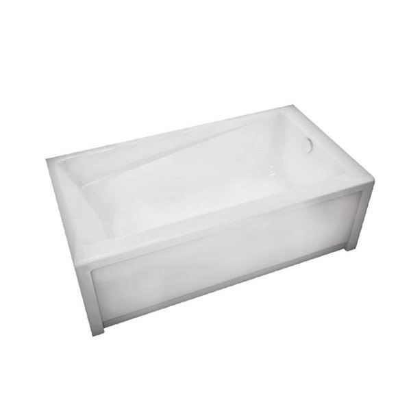 Maax 30 In X 60 White Acrylic, What Is A Right Hand Drain Bathtub
