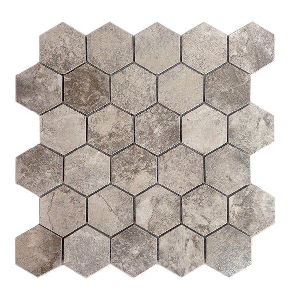 Avenzo 12 In X Storm Gray Hexagon, Hexagon Backsplash Tile Canada