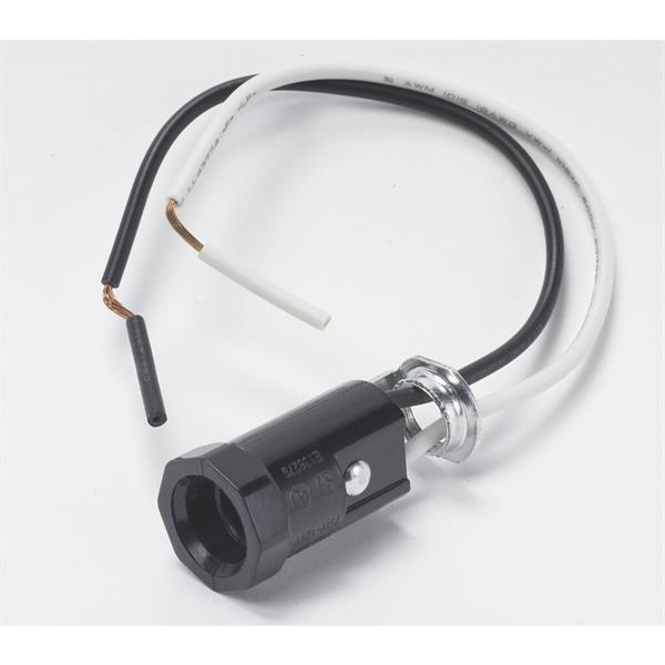 SERVALITE 75-Watt Black Hard-Wired Candelabra 1-11/16 Long Phenolic Light Socket 