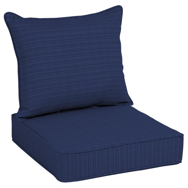 Allen Roth 2 Piece Navy Premium, High Back Patio Chair Cushions Canada