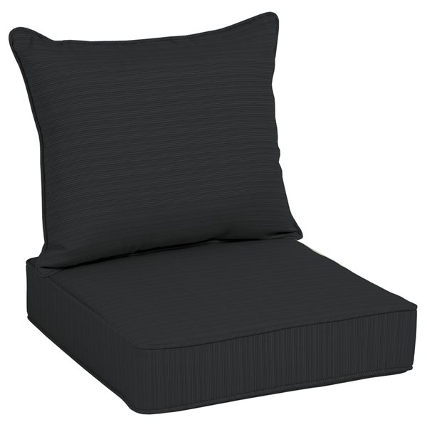 Allen Roth 2 Piece Black Anthacite, Patio Cushion Replacement Covers Canada