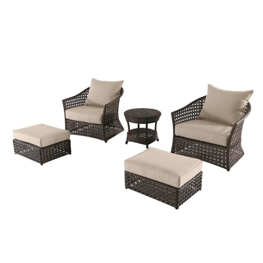 Oversized Patio Conversation Set, Oversized Patio Chairs With Ottoman