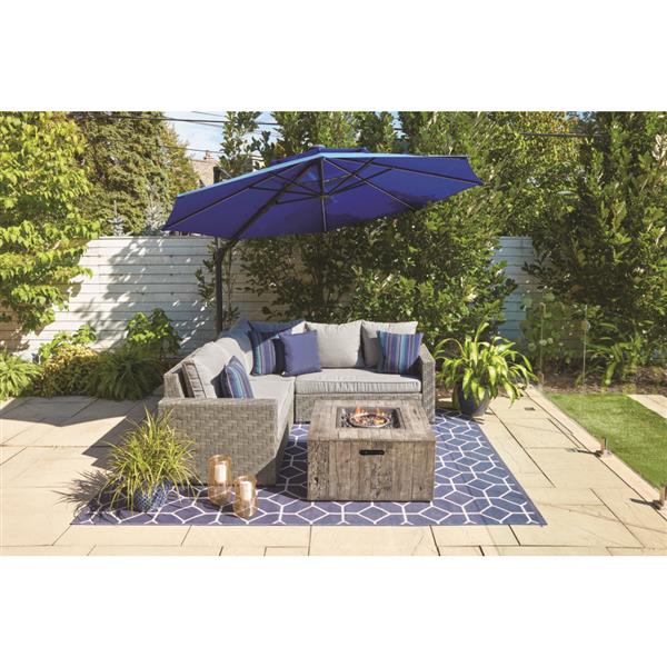Style Selections 11 Ft Round Offset, Patio Umbrella With Led Lights