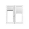 JELD-WEN 60-in x 80-in Blinds Between The Glass Primed Steel Left-Hand Inswing French Patio Door